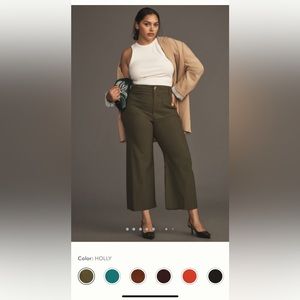 The Colette Cropped Wide-Leg Pants by Maeve